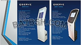 Kiosk QSK-19 كيوسك انتظار العملاء كيوسيرف شاشة مقاس 19 او 22 بوصة باللمس  طابعة حرارية  جهاز كمبيوتر لتشغيل النظام  وحدة الكنترول  مكبر صوتى 20 وات  وحدة القدرة  كابينة خارجية ذات شكل جذاب و أنيق  عدد 2 سماعة صوت