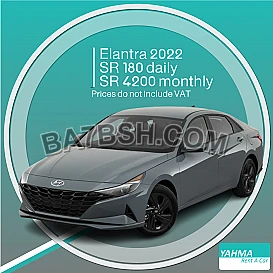 Hyundai Elantra 2022 for rent - Free Delivery for monthly rental