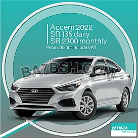 Hyundai Accent 2022 for rent - Free Delivery for monthly rental