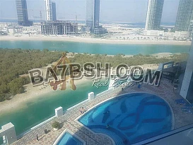 شقه غرفتين مع غرفه خادمه باطلاله علي المانجروف بجزيرة الريم 
